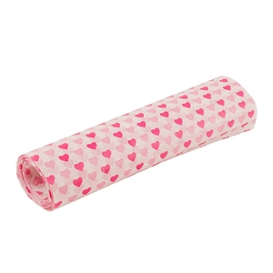 Pink heart patterned greaseproof wax paper roll for food packaging and baking use