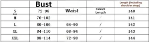 Detailed size chart for Bohemian V-neck sleeveless floral maxi dress showing measurements