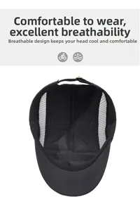 Detail of breathable honeycomb mesh and adjustable gold buckle on black sports cap