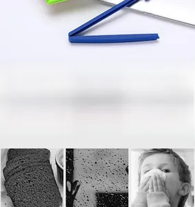 Detail showing blue plastic sealing clip preventing moisture and spoilage for food snacks