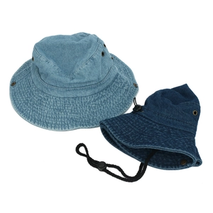 Outdoor Sonnenschutz Western Cowboy Denim Fischerhut mit verstellbarer winddichter Kordel