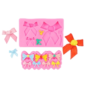 Rosa Schleifenform Silikonform-Set für DIY Kuchendekoration und Backzubehör Hobby