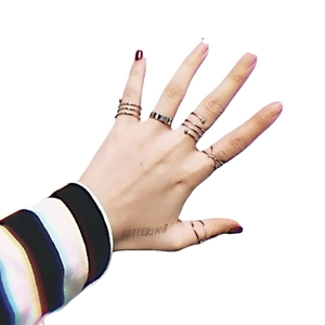 Street style minimalist alloy ring set for women featuring stackable mixed designs
