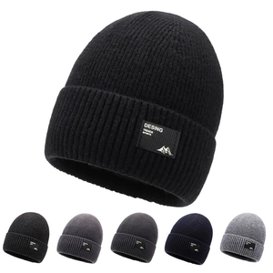 Herren Winter Strickmütze Beanie Thermisch Fleecegefüttert Gerippt Umschlagmütze Für Outdoor Ski Warm Winddicht