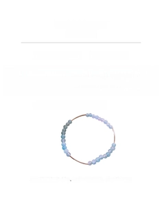 Detail of aquamarine beaded bracelet with dimensions 17cm and weight 3.4g for sizing