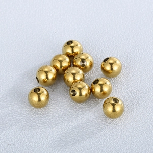 Polished 18K gold plated stainless steel spacer beads for DIY jewelry making
