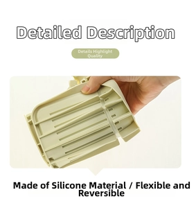 Detailed view of flexible green silicone faucet drainage mat showing high flexibility