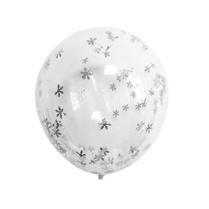 Transparent snowflake foil balloon for winter birthday parties and Christmas decor
