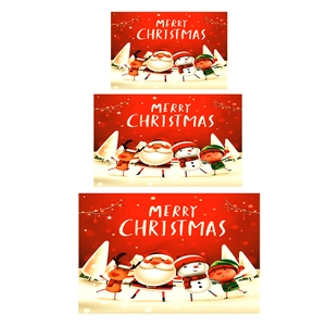 Tapis de Noël dessin animé avec Père Noël et renne disponible en trois tailles