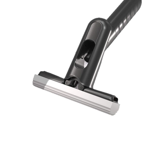 Mini spray mop for desktop and bathroom cleaning with black and white flexible brush