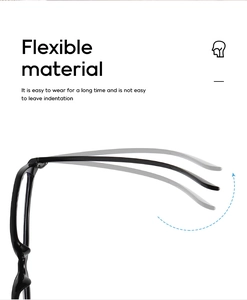 Detail view of flexible black spectacle frames showing high elasticity and durable material