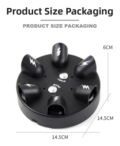 Micro electric lie detector game dimensions showing 14.5cm diameter and 6cm height