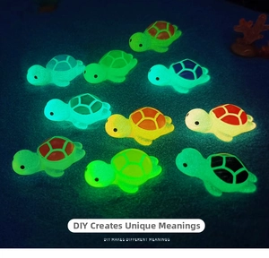 Tartarughe luminose in resina in vari colori per decorazioni fai-da-te di micro paesaggi