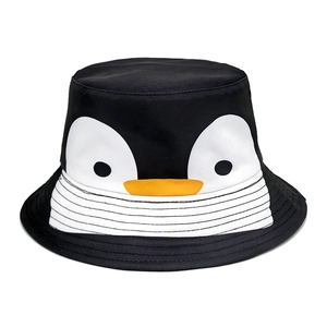 Bucket Hat Cartoon Pinguin Muster Polyester Sonnenschutz Atmungsaktiv Outdoor Casual Fischerhut Für Herren Damen