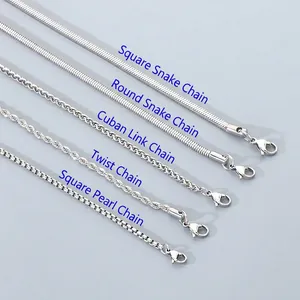 Stainless Steel Necklace Chain For Men Women Twist Snake Box Basket Link Chains Jewelry Simple Versatile Fashion Accessory