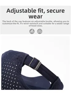 Détail de la boucle métallique réglable sur la casquette de baseball en mesh respirant