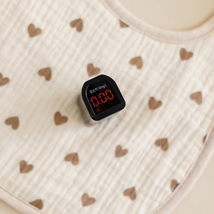 U-shaped cotton baby bib tested with fluorescence detector for safety and zero toxins