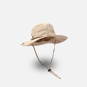 Chapeau de soleil extérieur kaki avec doublure respirante et cordon réglable pour randonnée