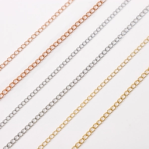 Adjustable 18k gold plated stainless steel extender chains in gold silver and rose gold