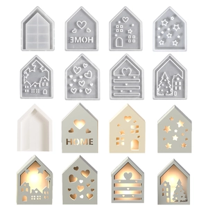 Ensemble de moules en silicone pour boîtes de rangement lumineuses et décors de maison