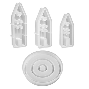 Stampo in silicone a forma di casa con cuore per candele e artigianato in resina