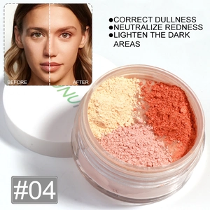 Détail de la poudre libre fixatrice 3 couleurs n°04 pour corriger le teint et les rougeurs