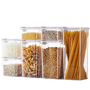 Recipientes herméticos transparentes para cocina para cereales y comida seca