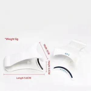 White magnetic eyelash applicator tool made of ABS plastic measuring 5.8x3x3.5cm