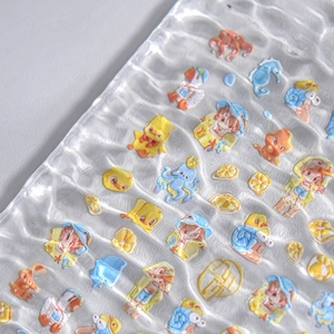 Nautical sea life nail stickers featuring seahorses, octopuses and cartoon characters