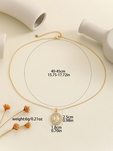 Detailed view of Virgin Mary pendant with colorful zircons and precise measurements