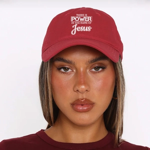 Jesus Power Baseball Cap Cotton Twill Adjustable Sun Hat Religious Christian Print Outdoor For Women Men
