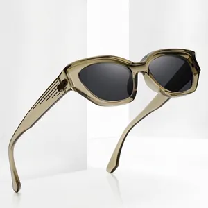 Sunglasses Polarized UV400 Protection TR90 Frame TAC Lens Retro Cat Eye Geometric Style Outdoor Travel Driving Women