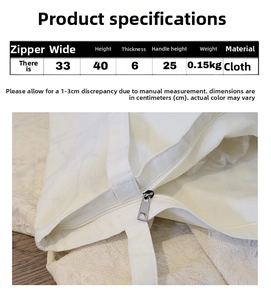 Detailed size specifications table for the casual canvas shoulder bag with silk-screen pattern