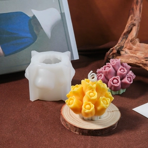 Silikonform für 3D Tulpenstrauß-Kerzen zur handgefertigten Dekoration zu Hause