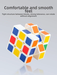 Detail view of smooth 3x3 white speed cube showing internal structure and fast rotation