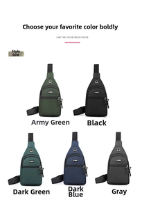 Detailed comparison of water-resistant oxford fabric chest bags in five available colors