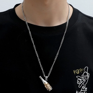 Skull bottle opener necklace in gold and silver pendant design for men stylish accessory