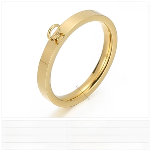 Composant de bague en acier inoxydable doré de 3mm pour création bijoux DIY, 3g