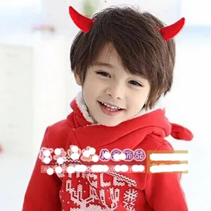 Cute red reindeer antler hair clip for kids festive DIY Christmas hair decoration accessories