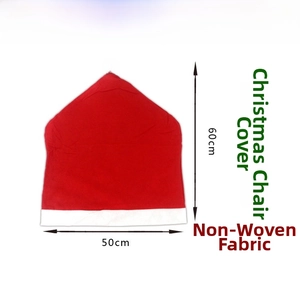 Detailed size specifications for red and white non-woven fabric Christmas chair covers