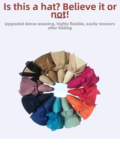 Detailed view of flexible braided sun hats with chiffon bows in various vibrant colors