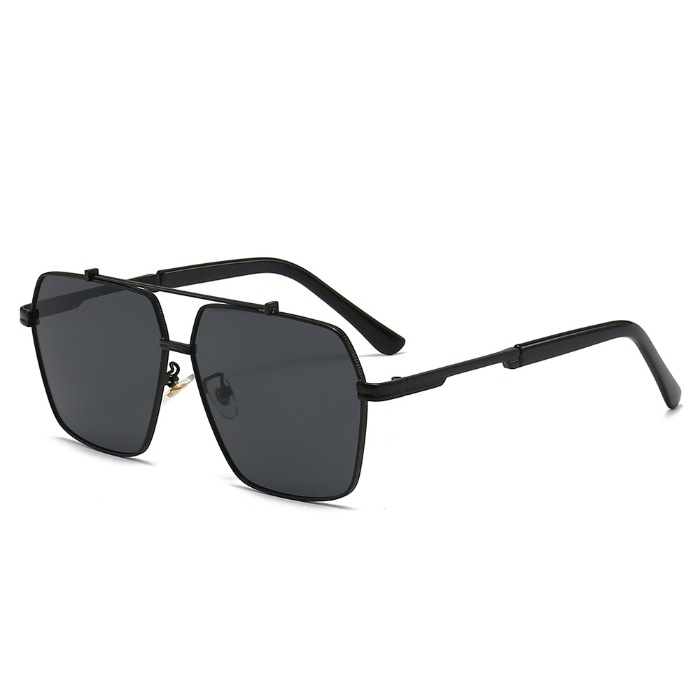 Wholesale Square Frame Metal Sunglasses Double Bridge UV400 Protection - Everful
