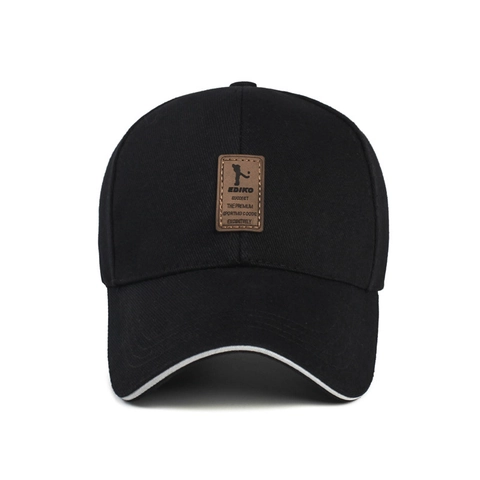Gorra De Béisbol De Algodón Para Hombres Mujeres Ajustable Retro Casual Sombrero De Protección Solar Con Parche De Cuero