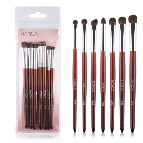 Kit De Pinceaux Maquillage Pour Yeux Poils De Poney Pinceau Ombre À Paupières Manche En Bois Outils De Beauté Professionnels
