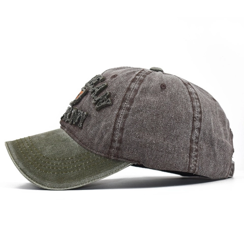 Retro Gewaschene Baumwolle Baseballkappe Distressed 3D Stickerei Buchstabe Nummer Verstellbar Vintage Hip Hop Unisex