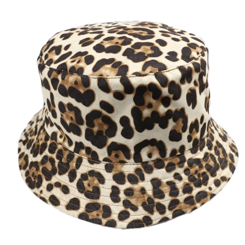Cappello Alla Pescatora Feltro Di Lana Stampa Leopardata Reversibile Caldo Inverno Autunno Pieghevole Per Donna Uomo