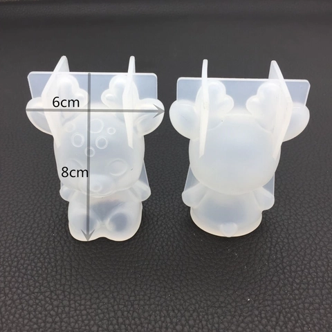 3D Rentier Silikonform Spiegeloberfläche DIY Harz Handwerk Aromatherapie Kerze Gips Schokolade Werkzeuge Hirschform