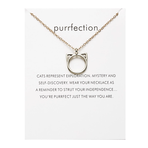 Minimalistische Legering Hanger Ketting Met Betekenisvolle Kaart Sieraden Cadeau Voor Vrouwen