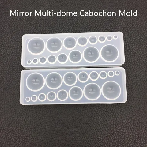 Ronde Siliconen Vorm Voor DIY Hars Sieraden Maken Tijd Edelsteen Cabochon Spiegeloppervlak Transparant Flexibel Knutselgereedschap