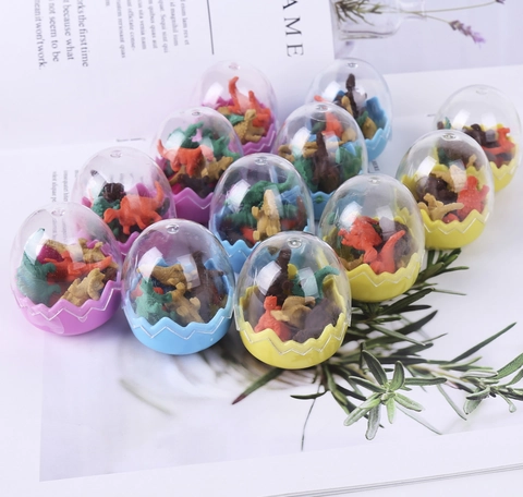 Dinosaurus Ei Gum Cartoon Dier Vorm Rubber Gums Met Plastic Schaal Schrijfwaren Student School Feest Cadeau Kind